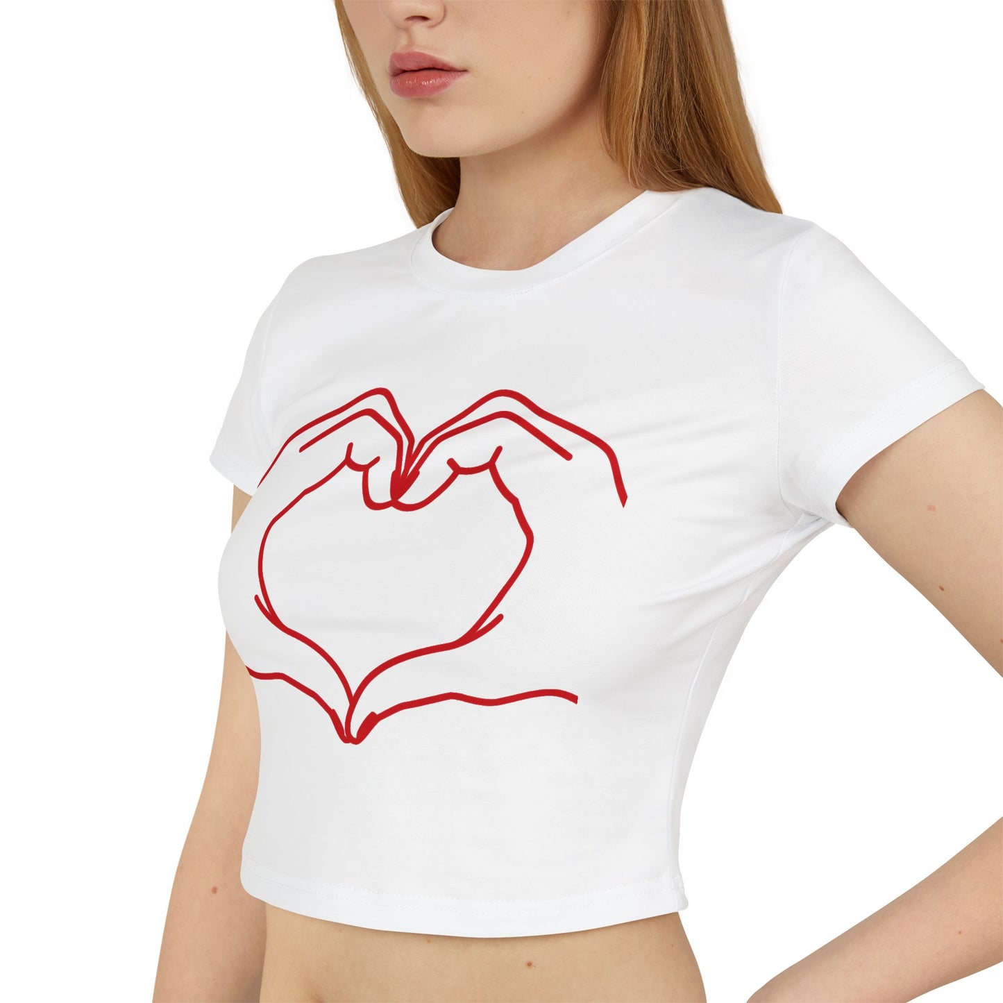 Women's Baby Tee 'Heart Hands"