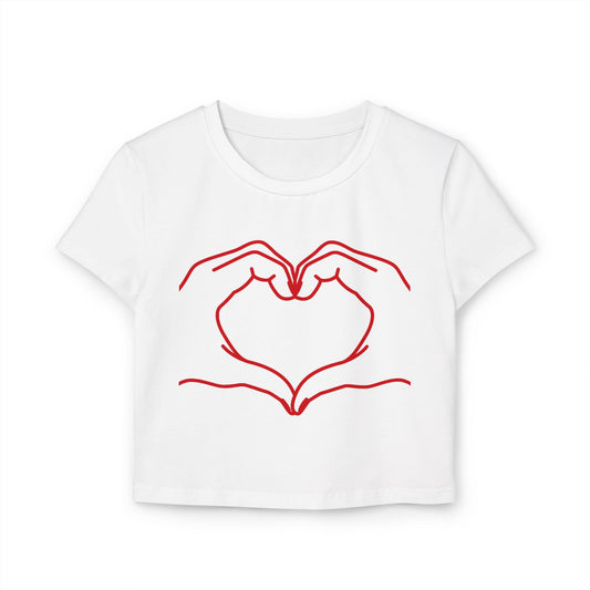 Women's Baby Tee 'Heart Hands"